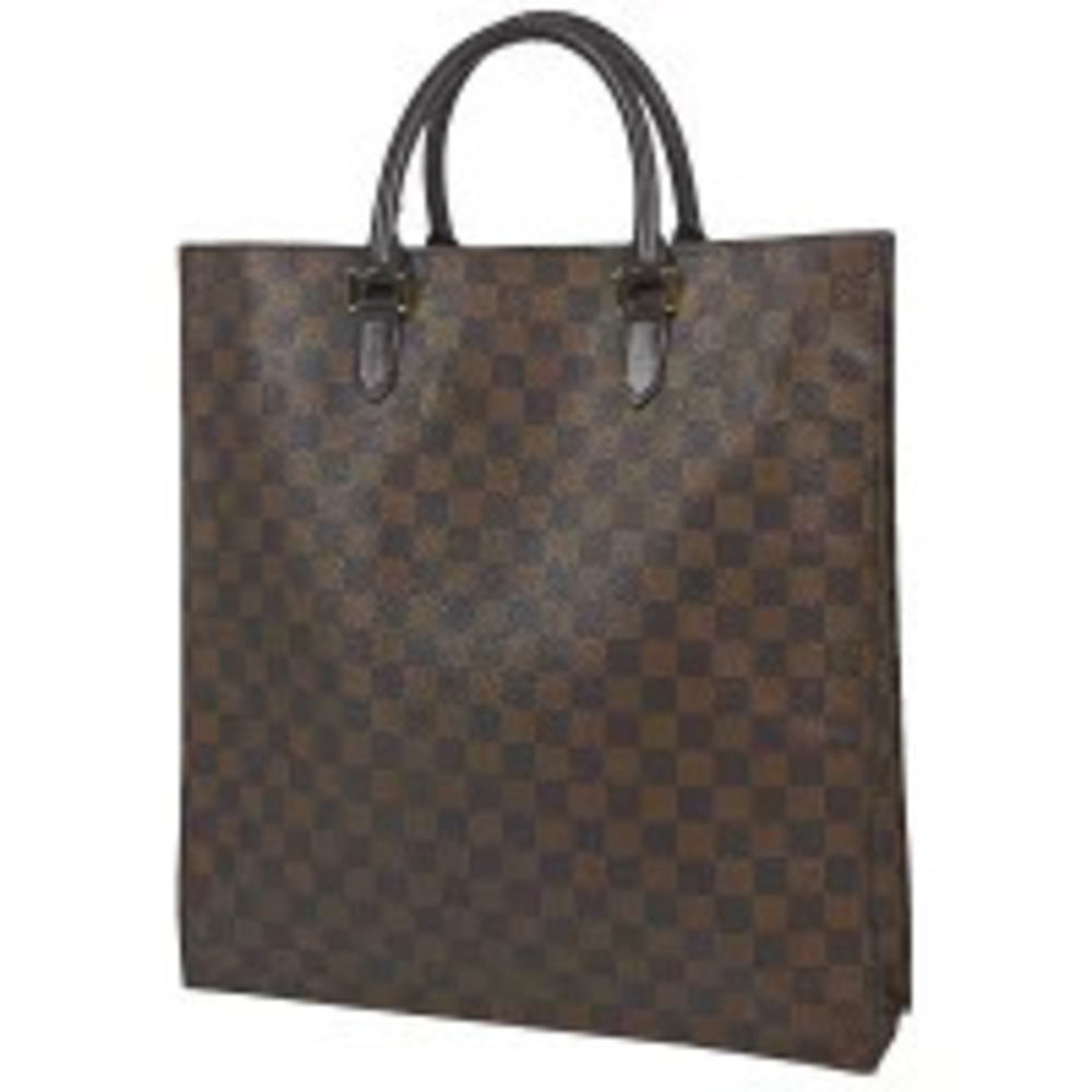 Louis Vuitton Sac Plat Commuter Bag Handbag Tote Damier Brown